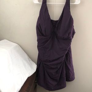 Dark Purple Lands swim dress, size.18